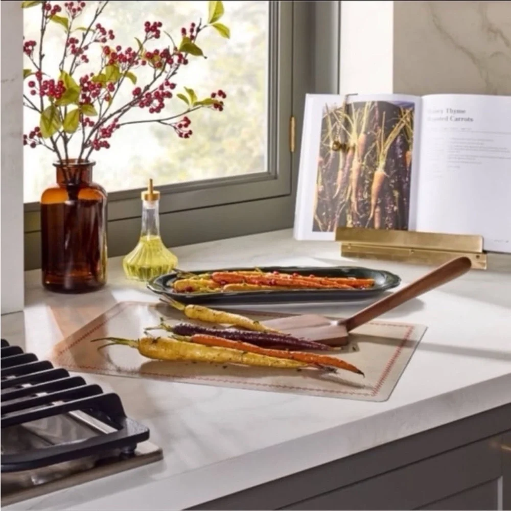 Stoneware Reactive Glaze Oval Serving Tray Dark Green - Hearth & Hand Magnolia